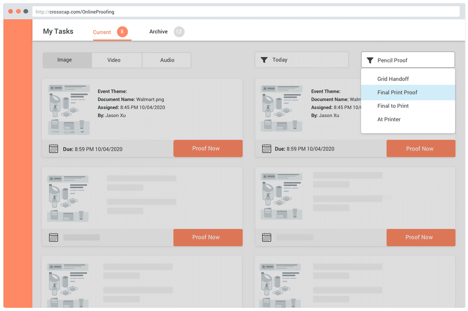 CrossCap Online Proofing Screenshot 3