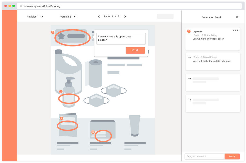 CrossCap Online Proofing Screenshot 4
