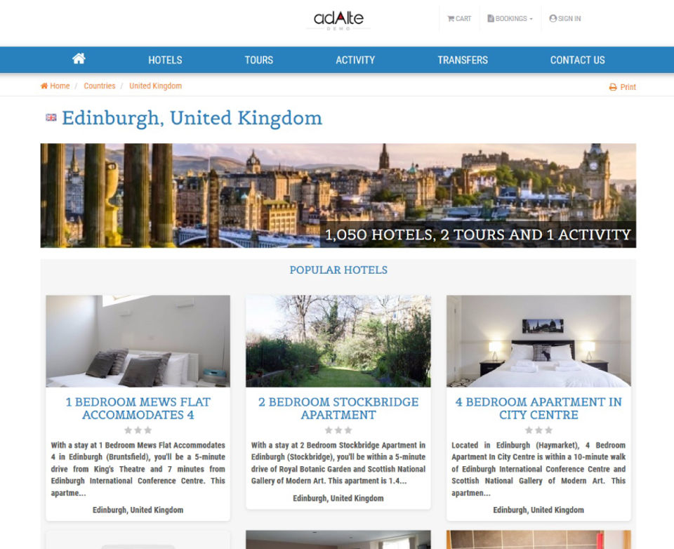 Adalte Travel Platform Screenshot 2